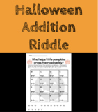 Halloween Addition Riddle Worksheet