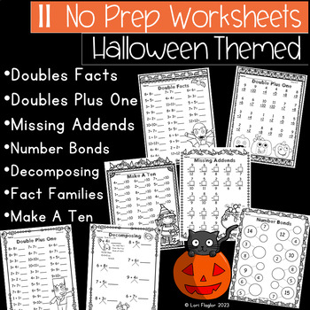 Halloween Addition Strategies Printables by Lori Flaglor | TpT