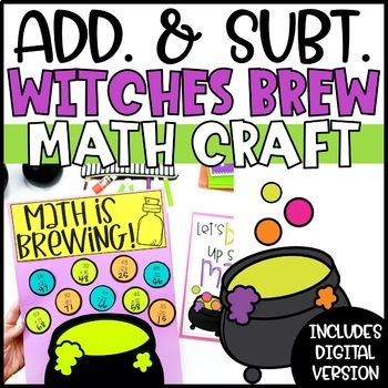 Preview of Halloween Addition & Subtraction Activity | Halloween Math Craft