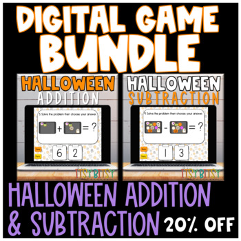 Preview of Halloween Addition & Subtraction BUNDLE* - Basic Math - Digital Learning