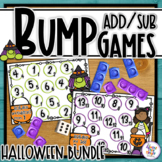 Halloween Addition & Subtraction Bump Games Bundle with 1 dice