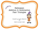 Halloween Addition & Subtraction Fact Family Triangles