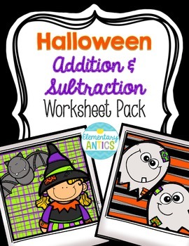 Preview of Halloween Addition & Subtraction WS Pack