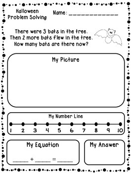 Preview of Halloween Addition & Subtraction Word Problems (Kindergarten/First)