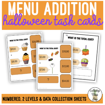 Preview of Halloween Addition Task Cards