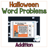 Halloween Addition Word Problems Boom Deck - Digital Task Cards