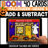 Halloween Addition and Subtraction Boom Cards Grade 3 - Digital