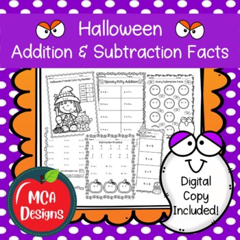 Preview of Halloween Addition and Subtraction Facts