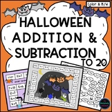 Halloween Addition and Subtraction Games Within 20