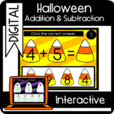 Halloween Addition and Subtraction Interactive Slides l Go
