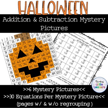 Preview of Halloween Addition and Subtraction Mystery Pictures