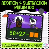 Halloween Addition and Subtraction Within 100 BOOM™ Cards 