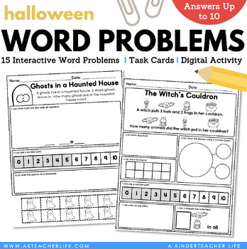 Preview of Halloween Addition and Subtraction Word Problems