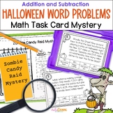 Halloween Addition and Subtraction Word Problems Math Task