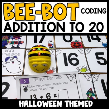 Preview of Halloween Addition to 20 Robotics for Beginners 1st Grade Bee Bot Activity Mat