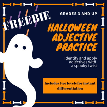 Preview of Halloween Adjective Practice FREEBIE