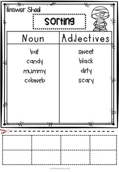 Halloween Adjectives Adjectives Worksheets For Kindergarten And First Grade