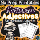 Halloween Adjectives | Adjectives Worksheets for Kindergarten and First Grade