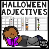 Halloween Adjectives Identification Worksheet Parts of Spe