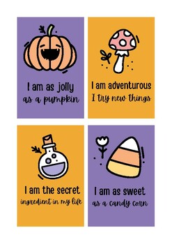 Preview of Halloween Affirmation Cards