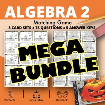 Preview of Halloween: Algebra 2 BUNDLE of Matching Games