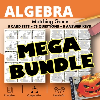 Preview of Halloween: Algebra BUNDLE of Matching Games