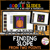 Halloween Algebra Finding Slope from Two Points Math GOOGL