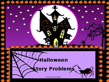 Preview of Halloween:  Algebra I Story Problems/DISTANCE LEARNING/NO PREP