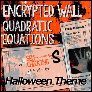 Preview of Halloween Algebra – Quadratic Equations