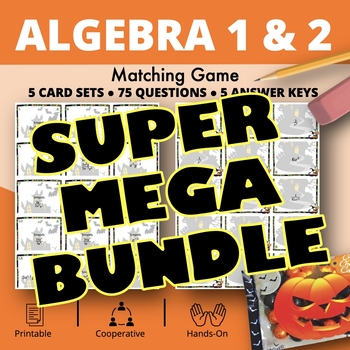 Preview of Halloween: Algebra SUPER MEGA BUNDLE of Matching Games