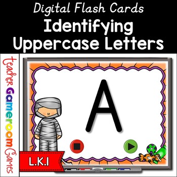Preview of Halloween Alphabet Flash Cards Set - Uppercase Letters