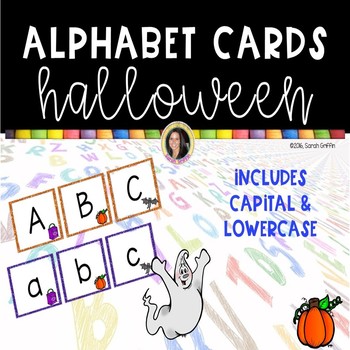 Halloween Alphabet Letter Cards by Little Learning Corner | TpT