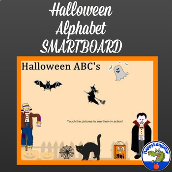 Preview of Halloween Alphabet Letter SmartBoard Fun - Guess the Word