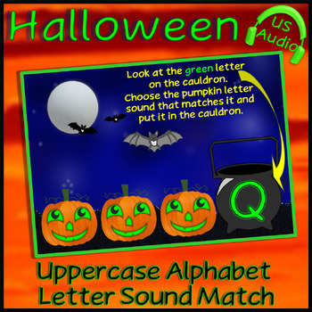 Preview of Halloween Alphabet Letter Sound Match Uppercase