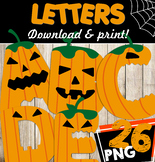 Halloween - Alphabet Letters A-Z - Printable