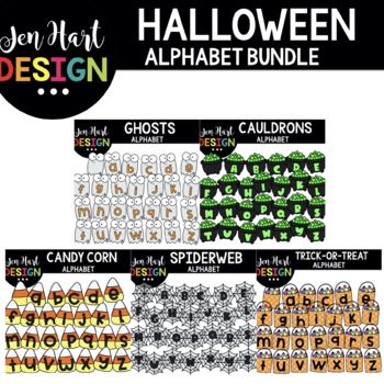 Preview of Halloween Alphabet Letters Clipart Bundle - Jen Hart Design