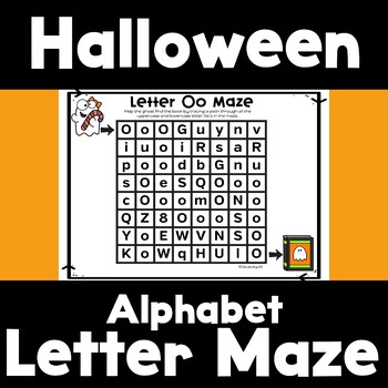 Halloween Alphabet Maze | Letter Searches by Designs by Jett | TPT