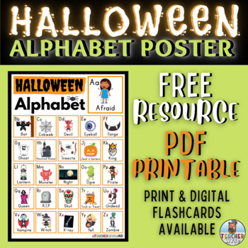 Kids alphabet printable poster Template
