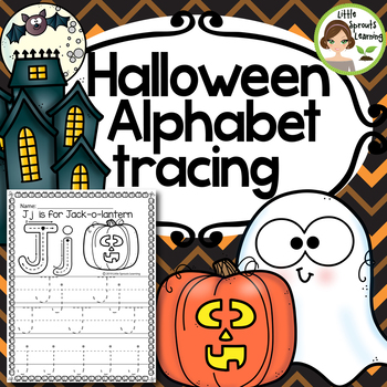 Preview of Halloween Alphabet Tracing pages  (Print Handwriting Practice)