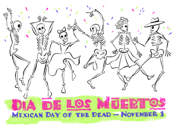Preview of Halloween Alternative: Dia De Los Muertos (Day of the Dead) Original Clip Art
