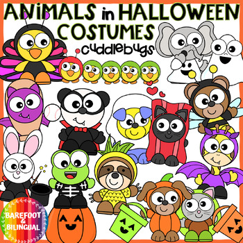 Preview of Halloween Animals Clipart - Cuddlebugs Collection