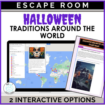 Preview of Halloween Around the World Activity for social studies : Digital Escape Room