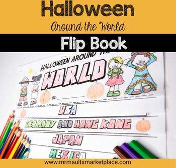 Preview of Halloween Around the World Flip Book - History & Reading Activity for Grades 3-6