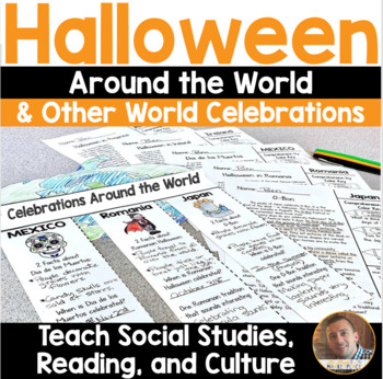 Preview of Halloween Around the World & Celebrations - Reading & History Study