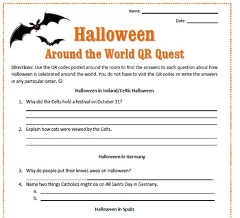 Preview of Halloween Around the World QR Quest
