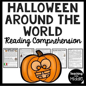 Preview of Halloween Around the World Reading Comprehension Worksheet October