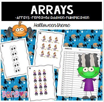 Preview of Halloween Arrays | Repeated Addition and Multiplication