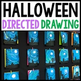 Halloween Art - Black Cat Directed Drawing - Reading Compr