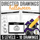 Halloween Art Directed Drawing Worksheets