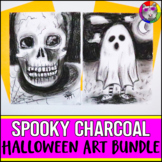 Halloween Art Lessons, Charcoal Art Project Bundle